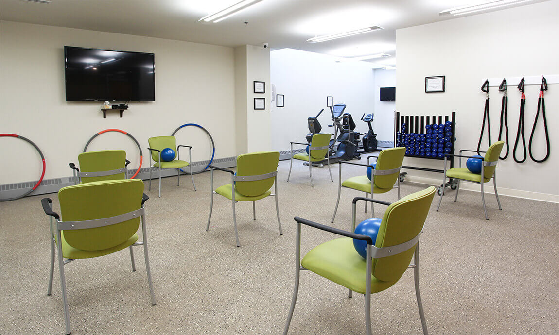 Wellness and exercise centre at Parkland at the Lakes, in Dartmouth, Nova Scotia