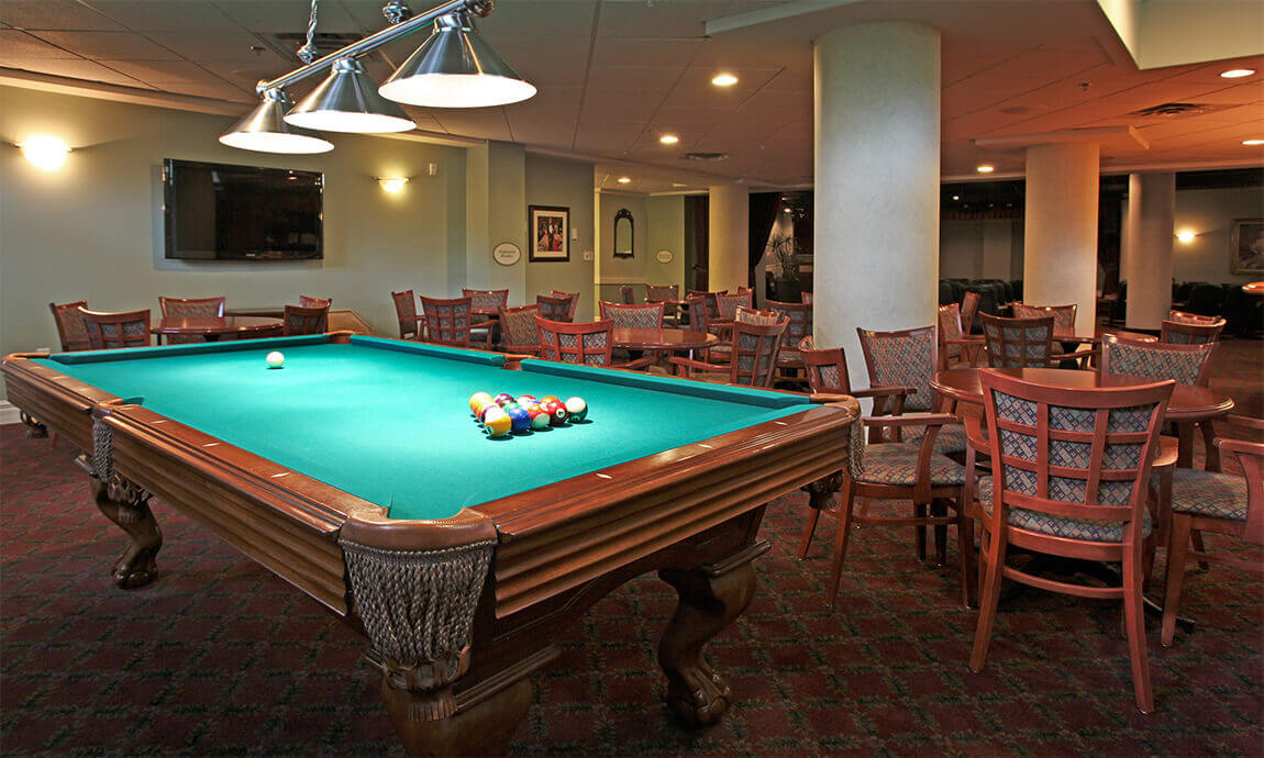 Billiards at Parkland at the Lakes, in Dartmouth, Nova Scotia