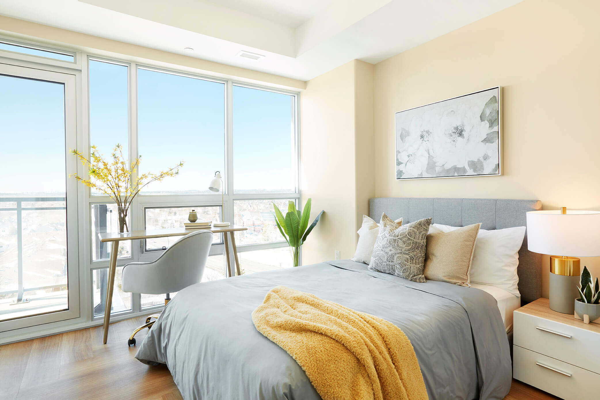 ”Bedroom, Resident Suite, Parkland Retirement Home in Ajax (Durham Region, Ontario)”