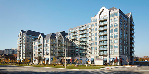 Exterior of building, Parkland Retirement Home in Etobicoke, Ontario